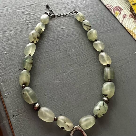 Silpada 925 Sterling Silver Pendant & Beaded Stone Necklace - Picture 11 of 11